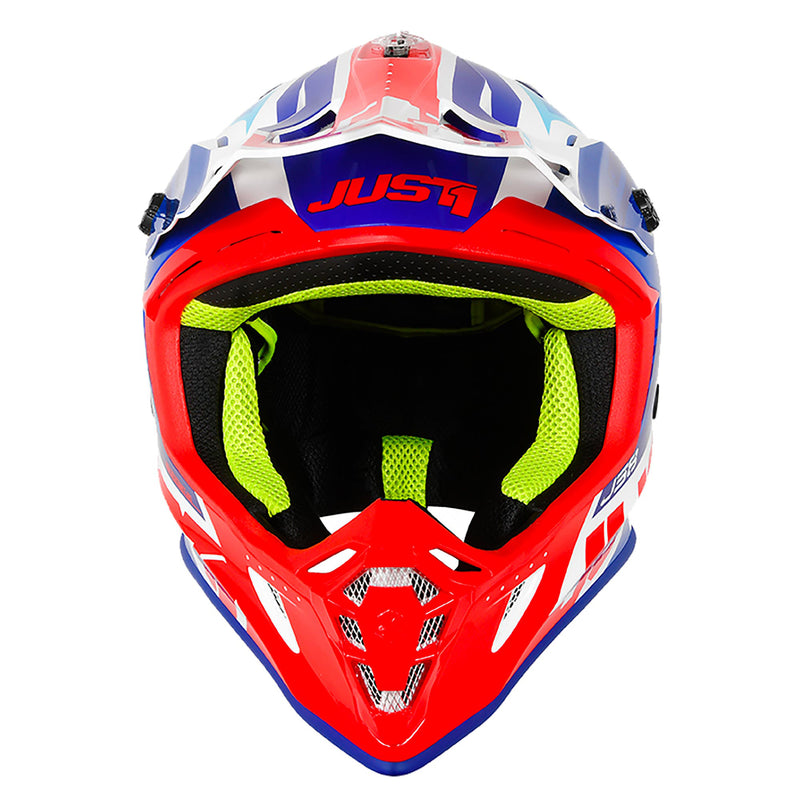 Just1 J38 MX Helmet Blade Blue/Red/White Gloss