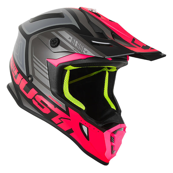 Just1 J38 MX Helmet Blade Fluo Fuchsia/Black Matt – Biker Parts