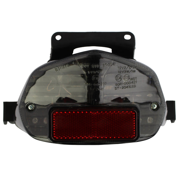 Bike It LED Rear Tail Light With Cool Grey Lens - #S109