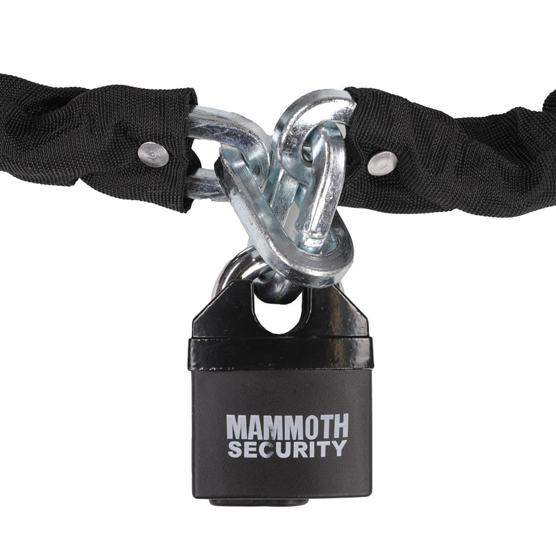 Mammoth Motorcycle Lock & Chain 1.2M 10mm Square Motorbike Padlock & Security Chain