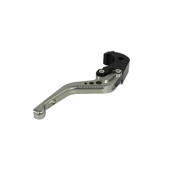 BikeTek Adjustable CNC Brake Lever Short  - Titanium / Black Adjuster - #B08S
