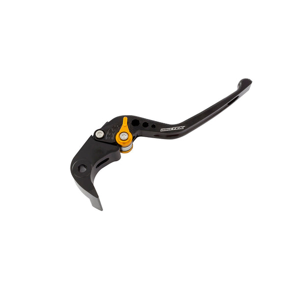 BikeTek Adjustable CNC Brake Lever Short  - Black / Gold Adjuster - #B44S