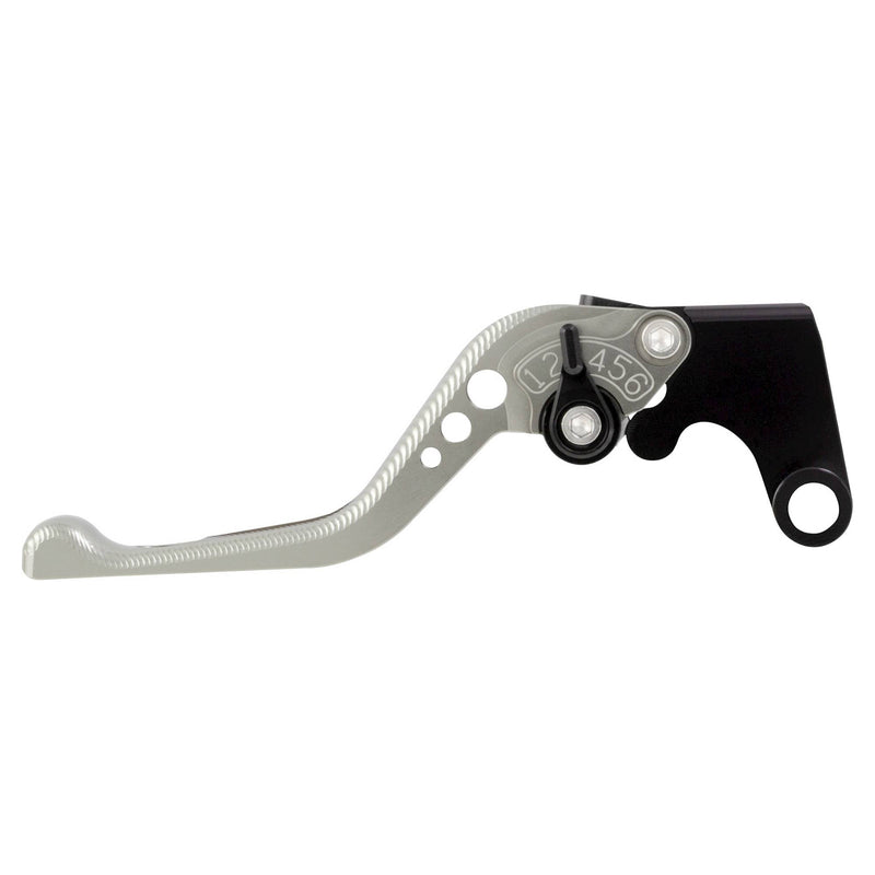 BikeTek Adjustable CNC Clutch Lever Short  - Titanium / Black Adjuster -