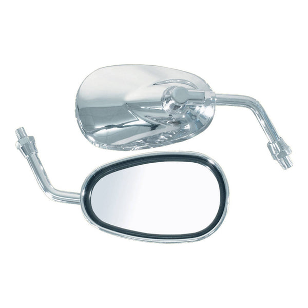 Bike It Mini Chrome XV Type Universal Mirrors With 10mm Thread