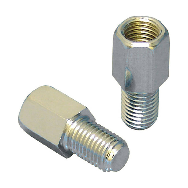 Bike It Chrome Mirror Adaptor To Convert Standard 10mm Thread To Reverse Thread