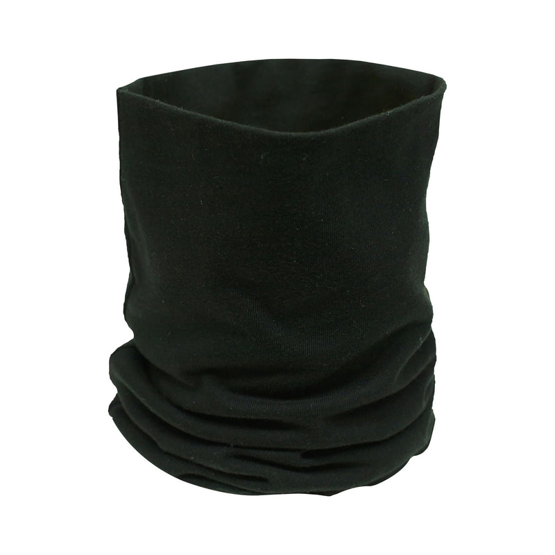 Black Cotton Neck Tube