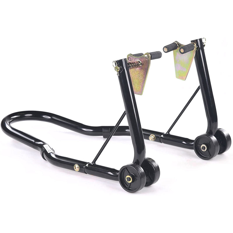 BikeTek Motorcycle Front Track Paddock Stand Black