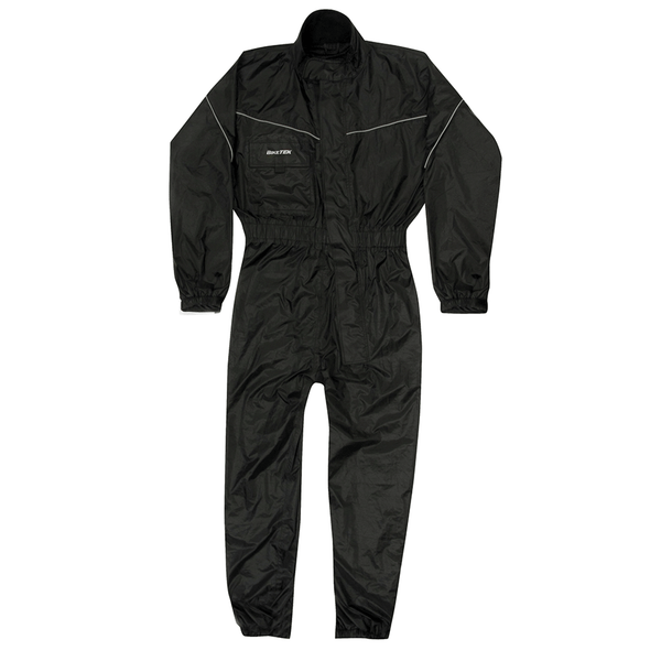 BikeTek One Piece Black Rainsuit