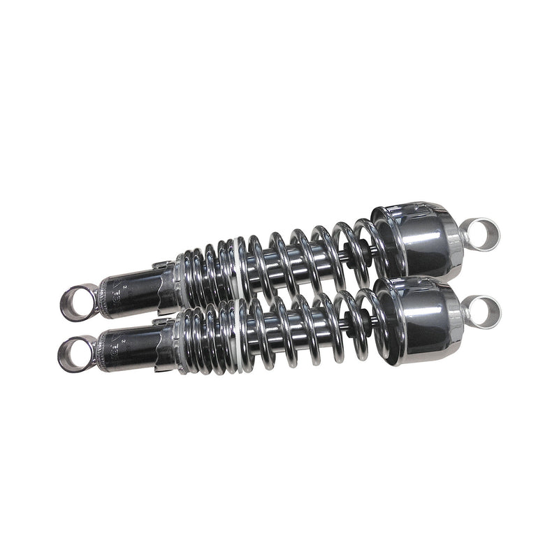 Bike It 335mm Eye To Eye Chrome Twin Shock Absorbers