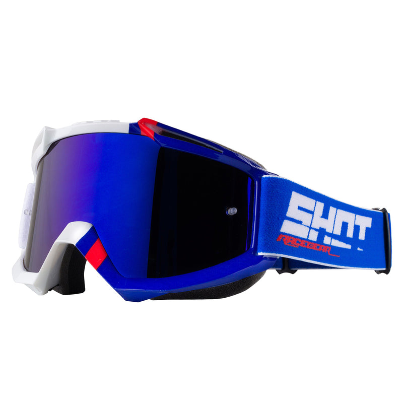 Shot Iris Sound Blue/Red Glossy MX Goggles