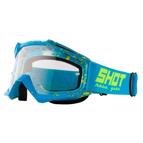 Shot Assault Drop Neon Blue Glossy Goggles