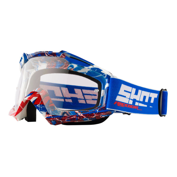 Shot Assault Mist Blue/Red Glossy Goggles
