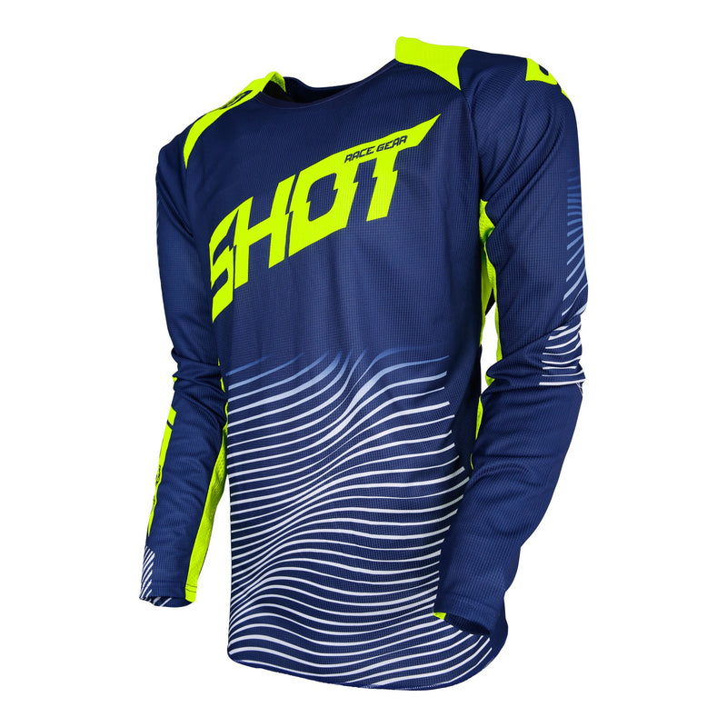 Shot Aerolite Optica Yellow Adults MX Jersey