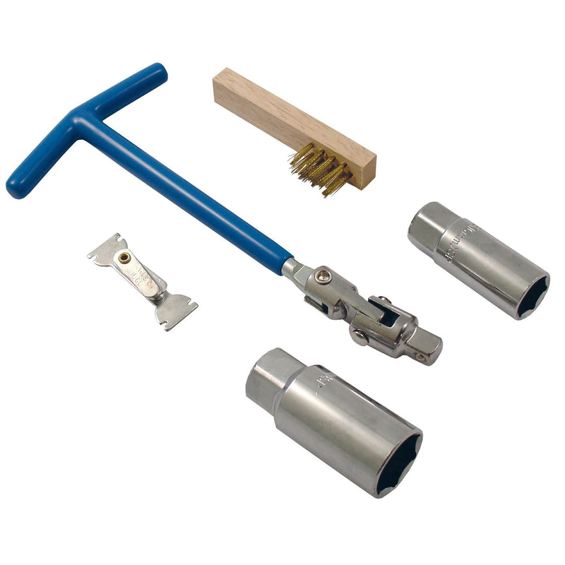 Bike It 5pc Spark Plug Maintenance Set Inc Brush And Gauge