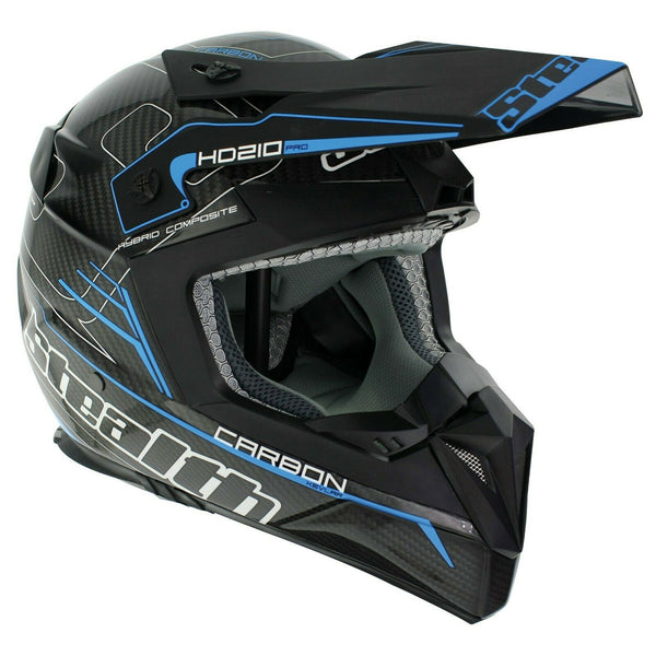 Stealth HD210 Carbon Fibre Adult MX Helmet - Blue